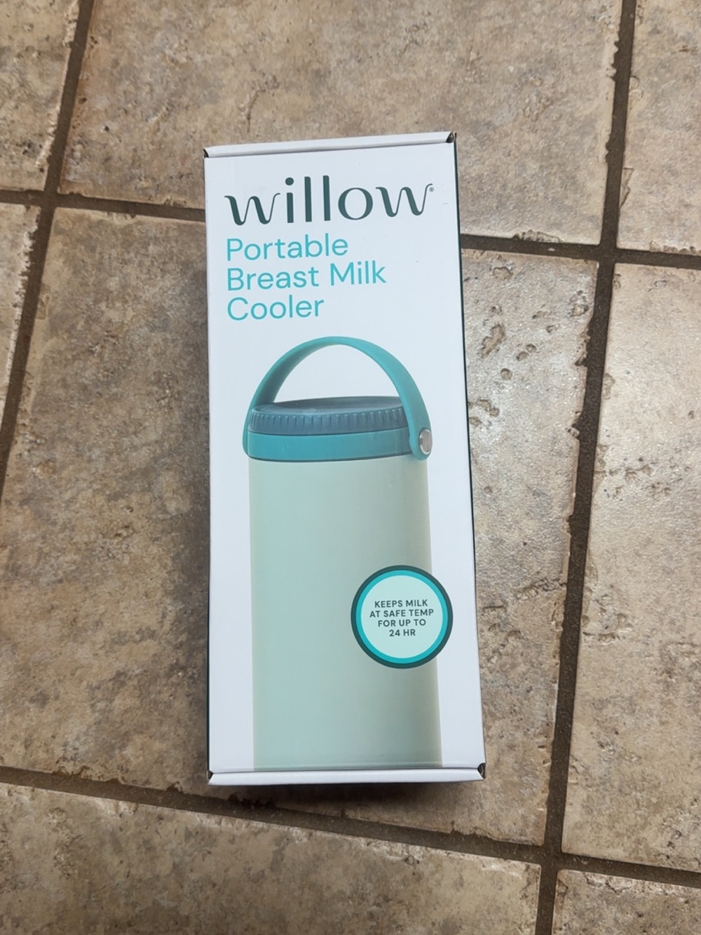Willow Portable Breast Milk Cooler - Mint Body with Teal Lid Brand New
